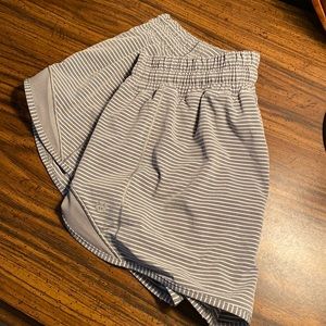 lululemon athletica Gray Striped Athletic Shorts